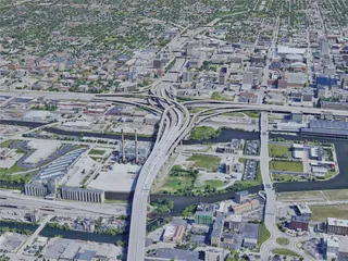Milwaukee City, WI, USA (2019) 3D Model