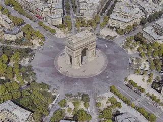 Paris City Center, France (2019) 3D Model