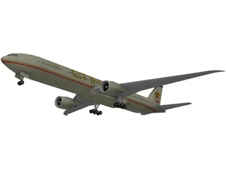 Boeing 777-300 Etihad 3D Model