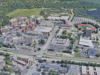 Madison City, WI, USA (2019) 3D Model