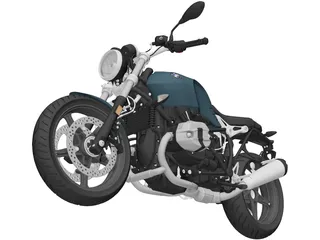 BMW R nineT Pure (2018) 3D Model