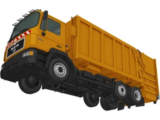 Man F-2000 Garbage Truck (1990) 3D Model