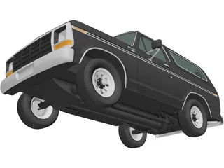 Ford Bronco Wagon (1978) 3D Model