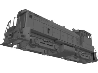 EMD SW1500 Locomotive 3D Model