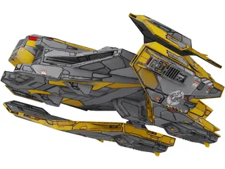 Starship Fighter 3D Model