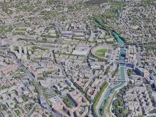 Montpellier City, France (2019) 3D Model