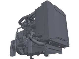 JCB444 TCA Tier III Engine 3D Model