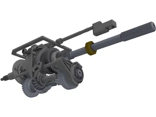 Ford T5 5-Speed Transmission Internals 3D Model