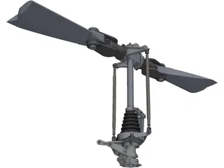 Bell 206 Rotor Head 3D Model