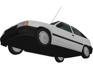 Opel Kadett 3-door (1991) 3D Model