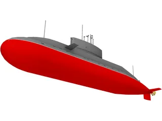 Project 636 Paltus (Kilo Class) 3D Model