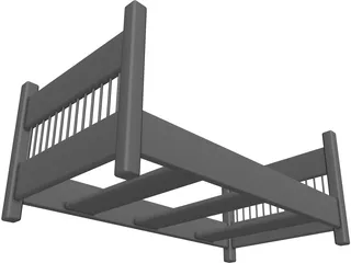 Bed Frame 3D Model