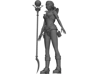 Elf Witch 3D Model