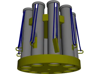 Raquetball Gattling Gun 3D Model