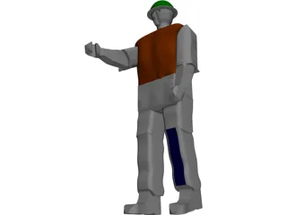 Working Man 3D Model