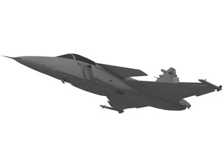 Saab JAS-39C Gripen 3D Model