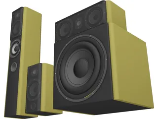 Speakers 3D Model