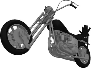 Custom Chopper 3D Model