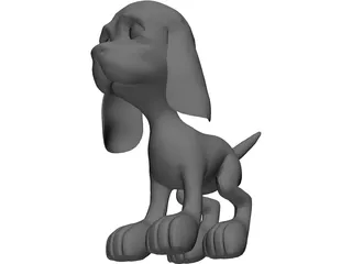 Cartoon Puppy 3D Model