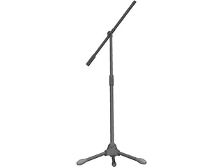 Metal Microphone Stand With Boom 3D Model