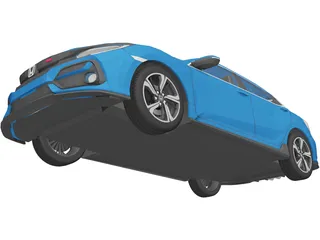 Honda Civic RS Hatchback (2020) 3D Model