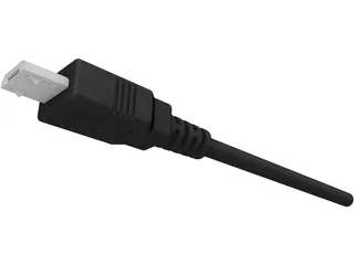 Micro-USB Plug 3D Model