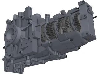 Hewland LD200 Gearbox 3D Model