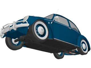 Volkswagen Beetle (1962) 3D Model