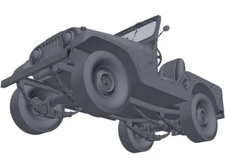 Jeep Willys CJ5 (1954) 3D Model
