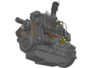 Cummins ISL Engine 3D Model