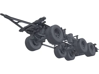 3 Axle Trailer 3D Model