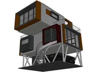 Shipping Container Home 3D Model