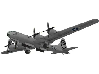 Boeing B-29 Superfortress 3D Model