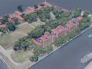 New York City, Ellis Island, USA (2019) 3D Model