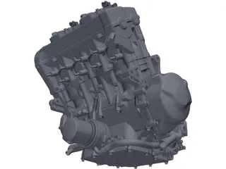 Honda CBR600 F4i Engine 3D Model