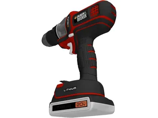 Drill Black and Decker 3D Model