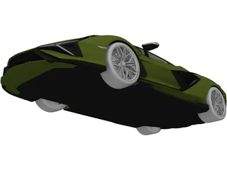 Lamborghini Sian FKP 37 (2020) 3D Model