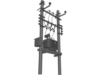 Electrical Transformator 3D Model