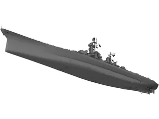 Montana Class Battleship 3D Model