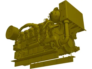 Caterpillar 3512 Generator Engine 3D Model