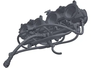 Honda CBR 600 RR Engine Intake 3D Model