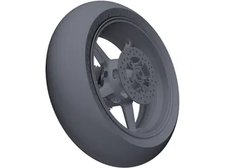 KTM RC8 Rear Wheel 3D Model