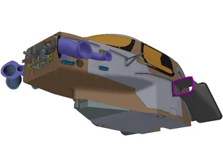 Perrinn LMP1 Prototype Monocoque Chassis 3D Model