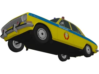 GAZ-24 Volga Soviet Police (1967) 3D Model