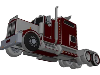 Peterbilt Semi Truck 3D Model