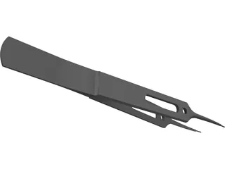 Forceps for Eye Surgery 3D Model