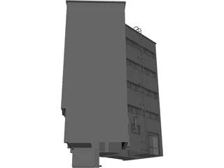 Kaigaten 14 Concrete Urban Building 3D Model