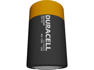 Duracell Battery 3D Model