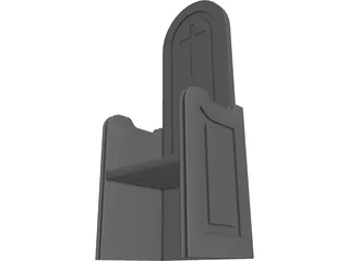 Church Chair 3D Model