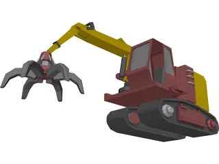 Car Wrecker Crane 3D Model